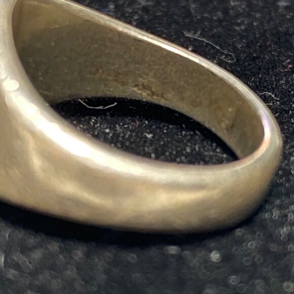 Ring 6-Pointed Star inlayed Crushed Turquoise Size 4.5 Sterling Silver Stamped 9 - Picture 6 of 8